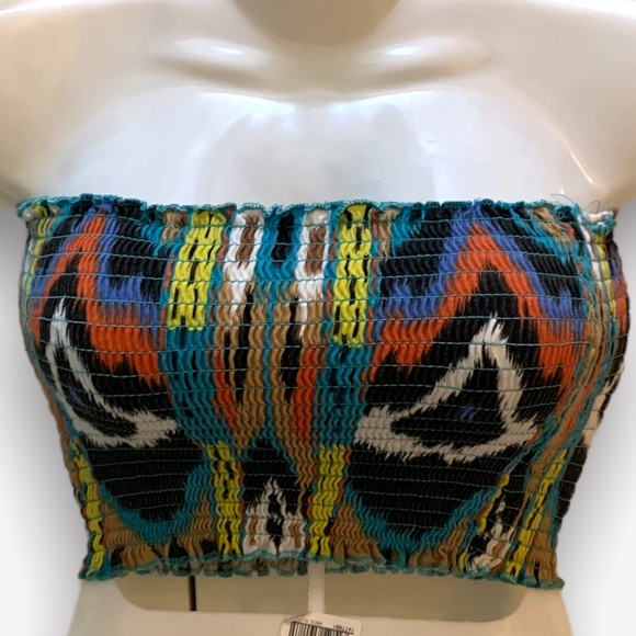 Vintage shirred Cotton top | crop top - Picture 3 of 6